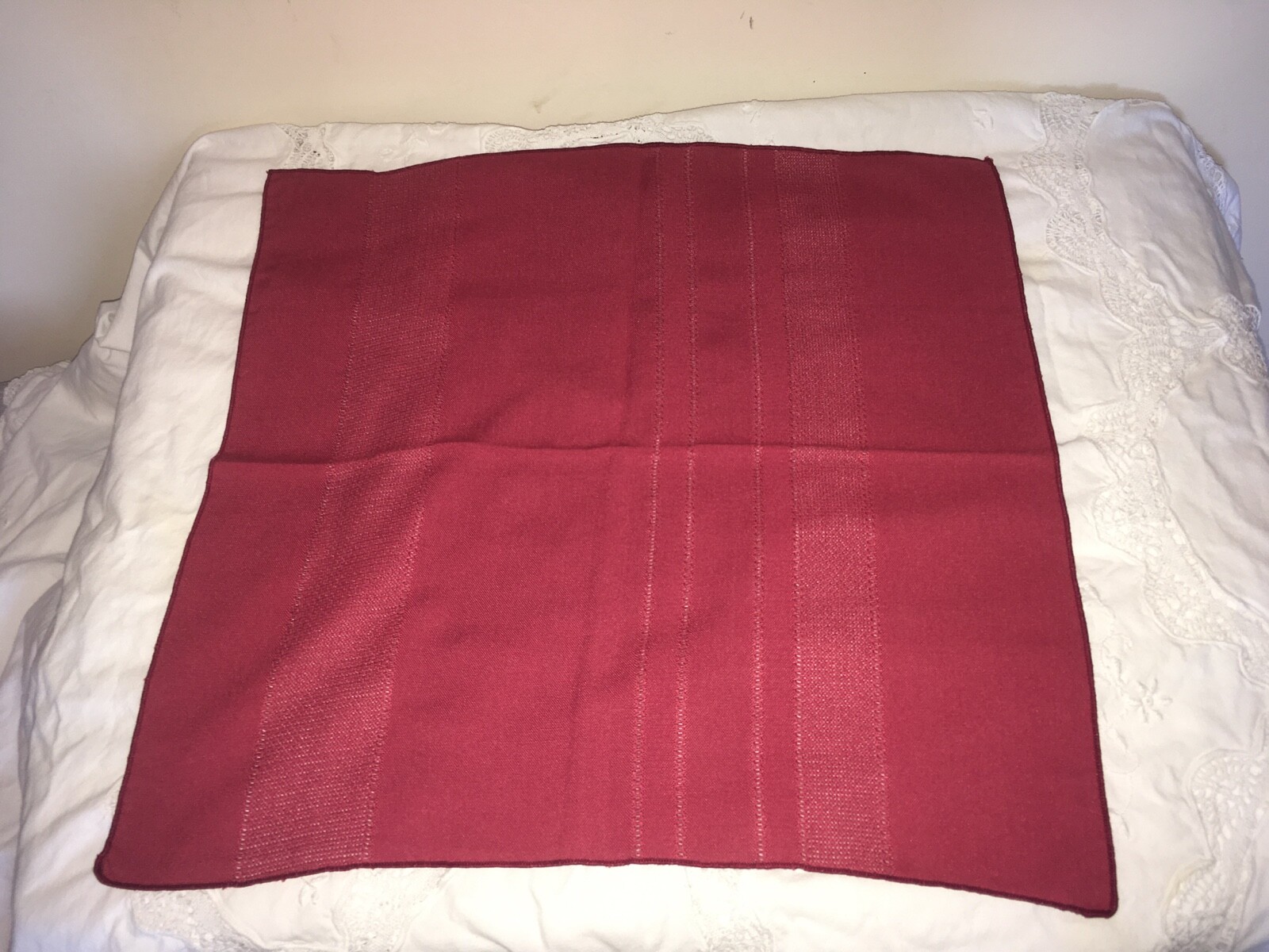 8 Matching Maroon Colored Napkins