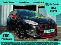 2016 Ford Fiesta 1.0 EcoBoost 140 ST-Line Black 3dr HATCHBACK PETROL Manual