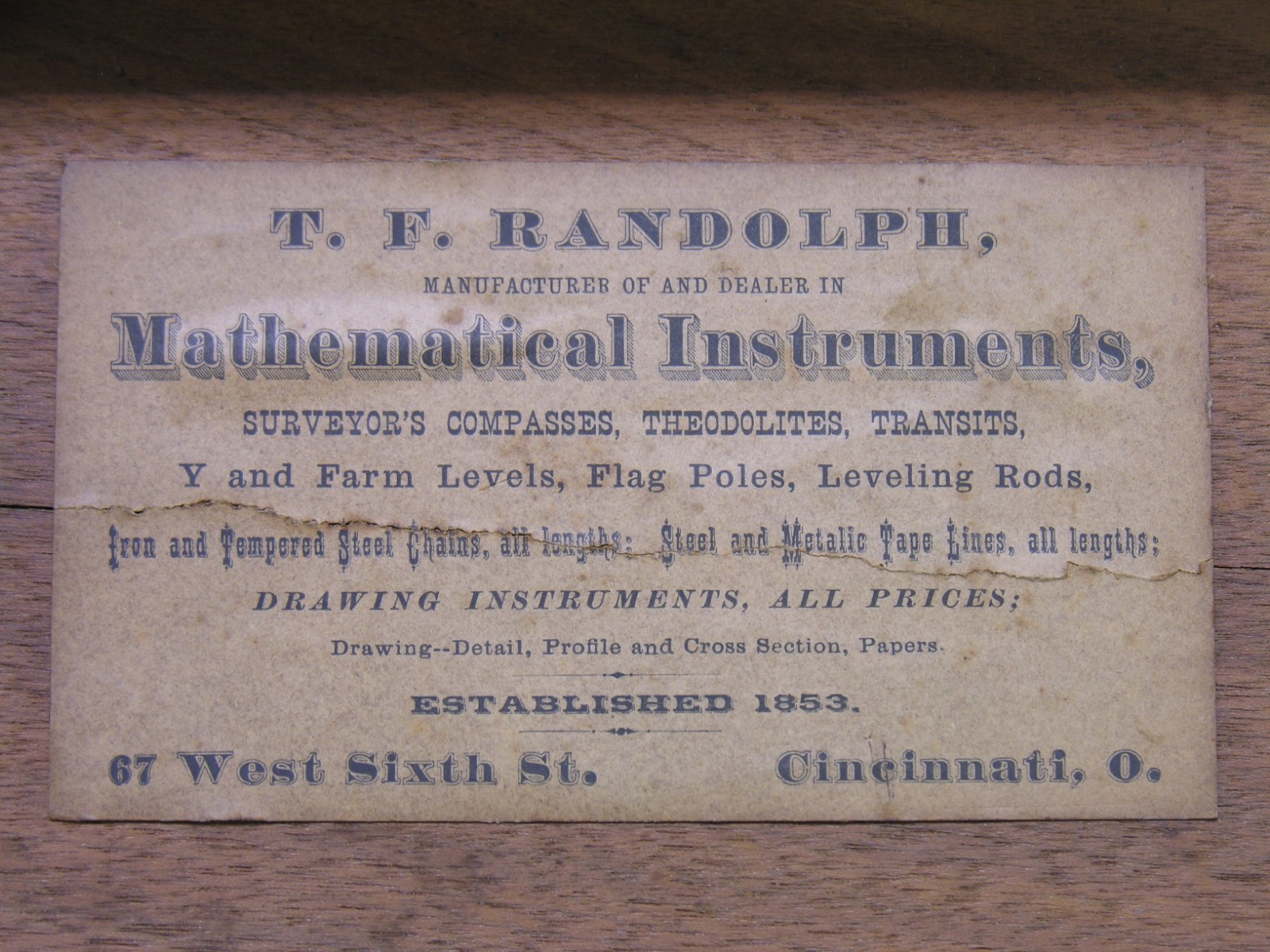 ~  Unusual 19th c AMERICAN, 4-vane Surveying Vernier Compass, Cincinnati Cased ~