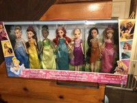 disney princess sparkling styles dolls 7pk