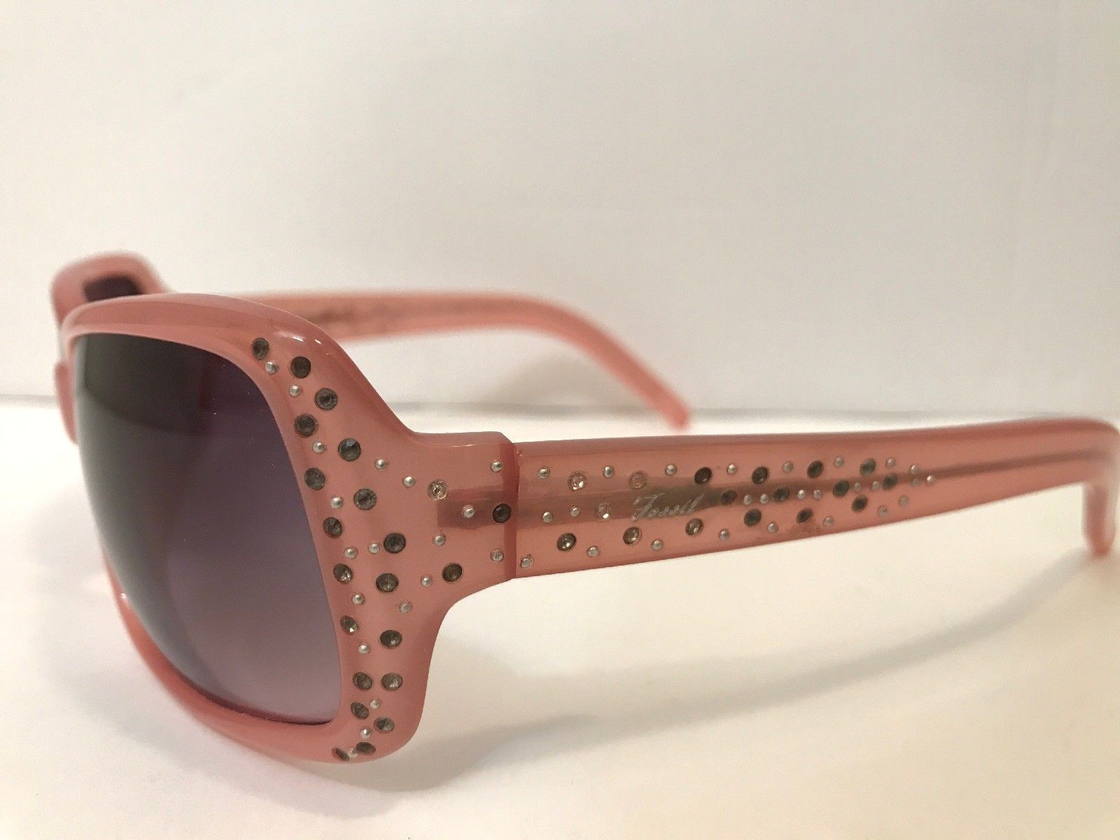 Fossil Sunglasses Lindy PS3338 650 Mod Sparkle Square Designer Pink Shades