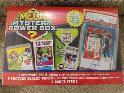 NFL Meijer Football Mega Mystery Power Box Sealed PSA Joe Burrow Rookie Mint  