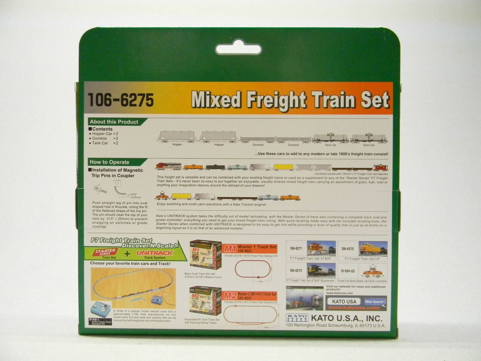KATO 6 CAR MIXED TRAIN FREIGHT SET N SCALE gondola hopper tank