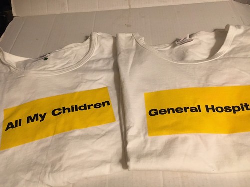 2 VTG ABC SOAP OPERA T SHIRTS ALL MY CHILDREN & GENERAL HOSPITAL