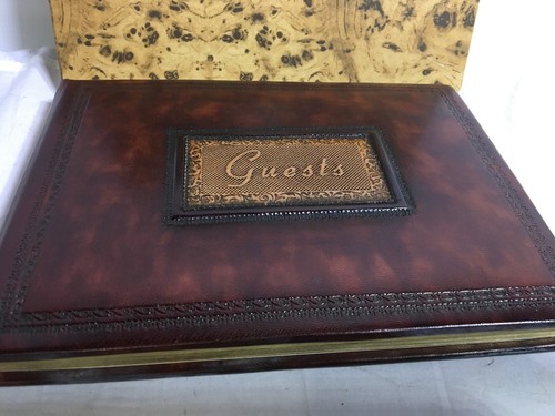 Eccolo Wedding Guest Book Guest Book Event Hand Made In Italy  Leather Cover