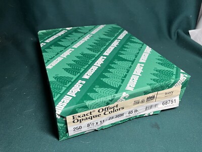 Wausau Exact Offset Opaque Colors: Ivory; 250 sheets; 8 1/2 X 11''