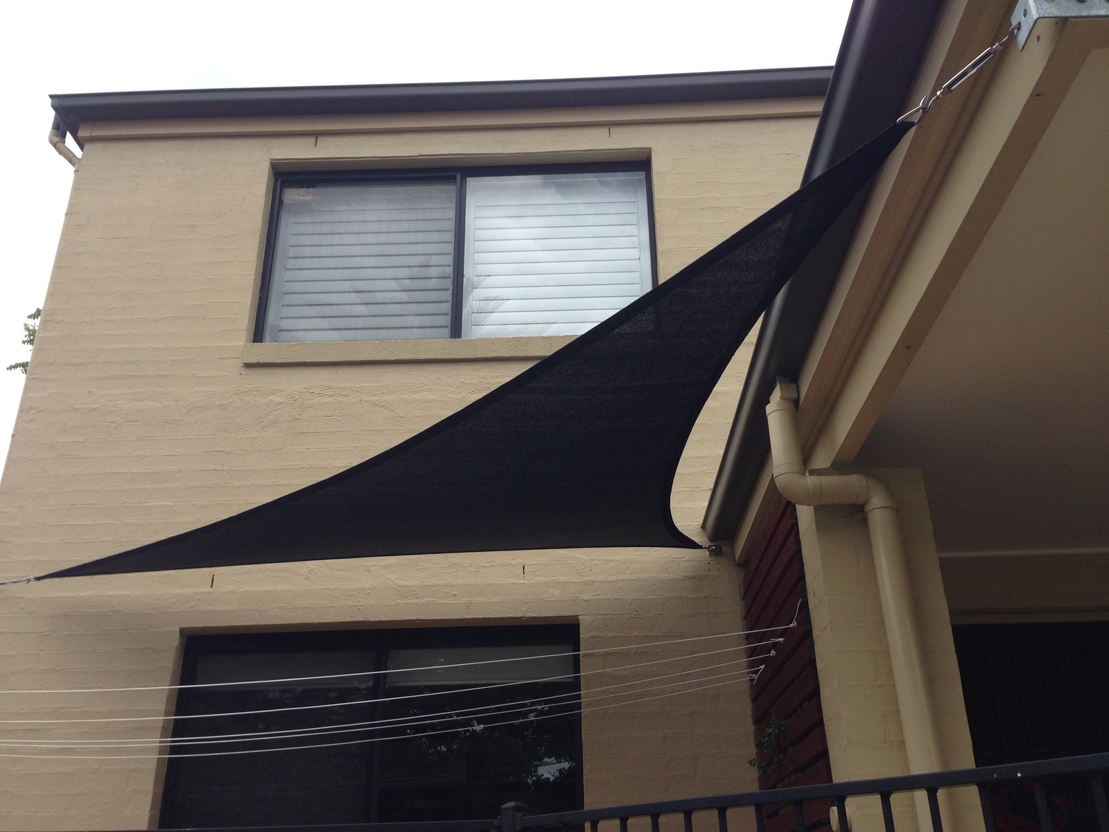 Right Angle Triangle Shade Sails SAND BLACK GREY 95% UV 280GSM SUPER STRONG