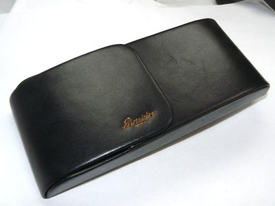 Pineider Genuine Italian Leather Pen Case in Black for 3 Pens Made