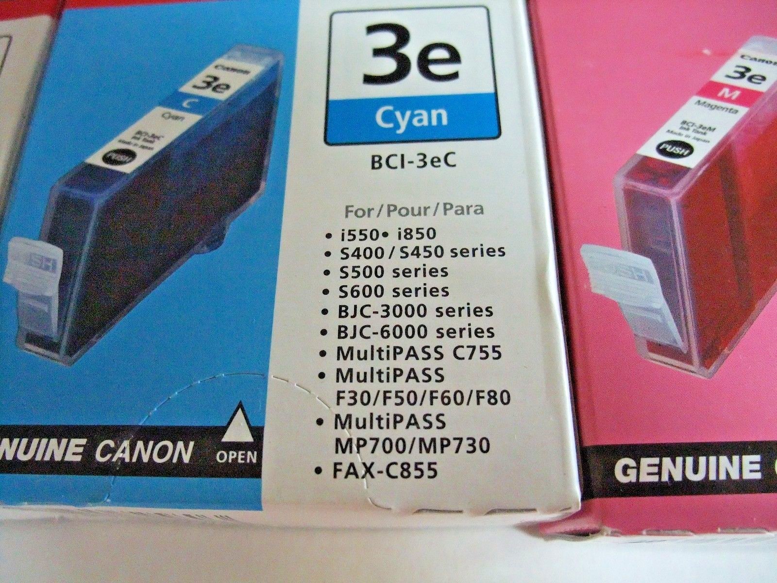 Canon BCI-3e Genuine Printer Ink Lot Black Cyan Magenta and Yellow 14 Boxes