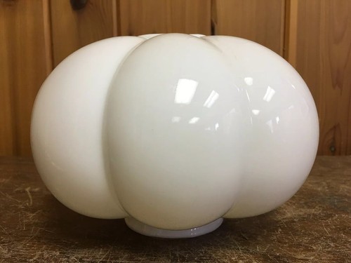 Vintage Milk Glass Art Deco Swag Light Fixture Globe