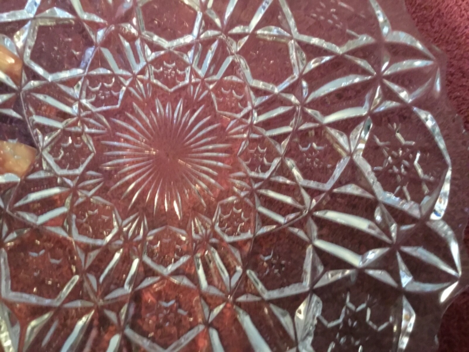 Pressed Glass Serving Plate