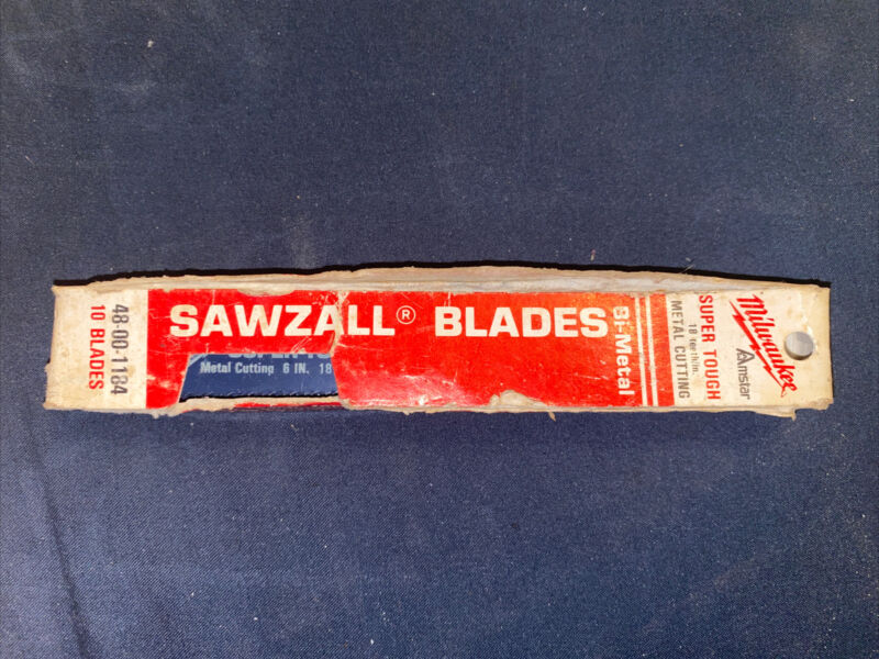 (10-pk) 48-00-1184 Milwaukee 18T, 6" Length Bi-Metal Sawzall Blades, 5/8" Width