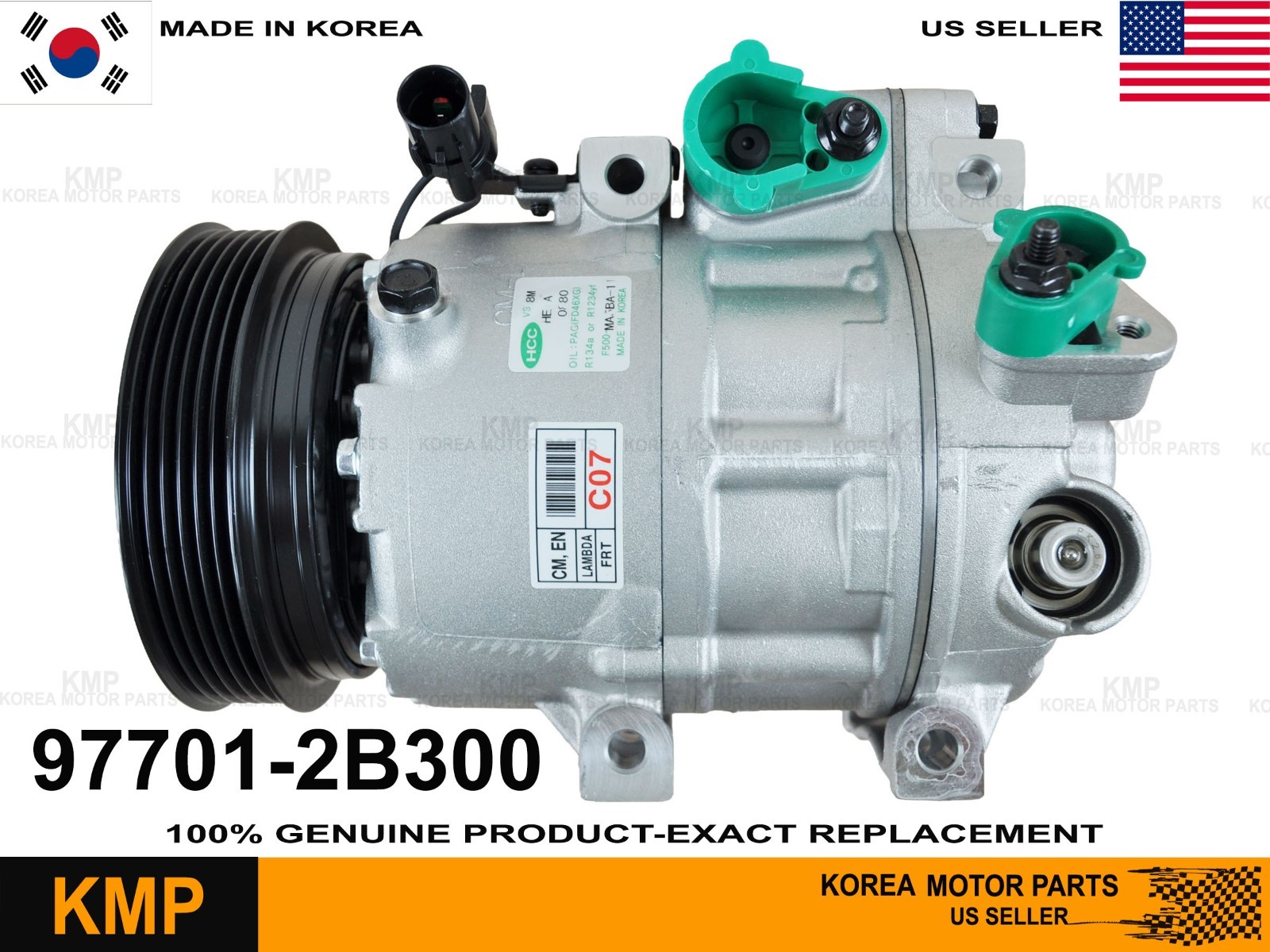 GENUINE⭐ A/C COMPRESSOR FITS 2007-2012 VERACRUZ & 2007-2009 SANTA FE 97701-2B300