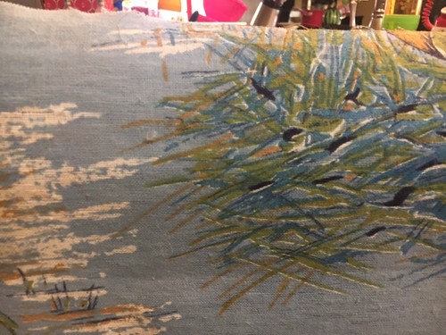 Vintage Duck Material 5 1/2 Yards