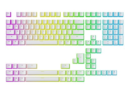 Pudding v2 PBT Keycaps | 145 Double Shot Translucent ANSI US & ISO Layout | O...