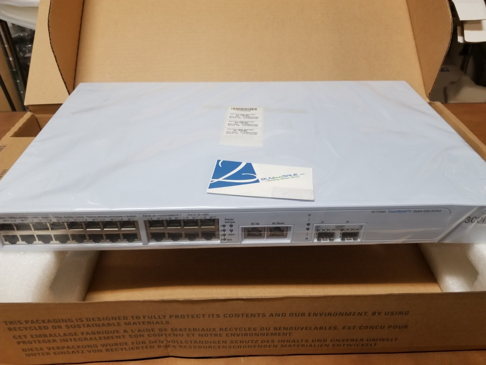 3COM SuperStack 3 4200 28-Port Switch 3C17304A Switch - Accessories