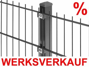 Doppelstabmattenzaun 20m x 2,03m 8//6//8 anthrazit Zaun Gartenzaun Metallzaun