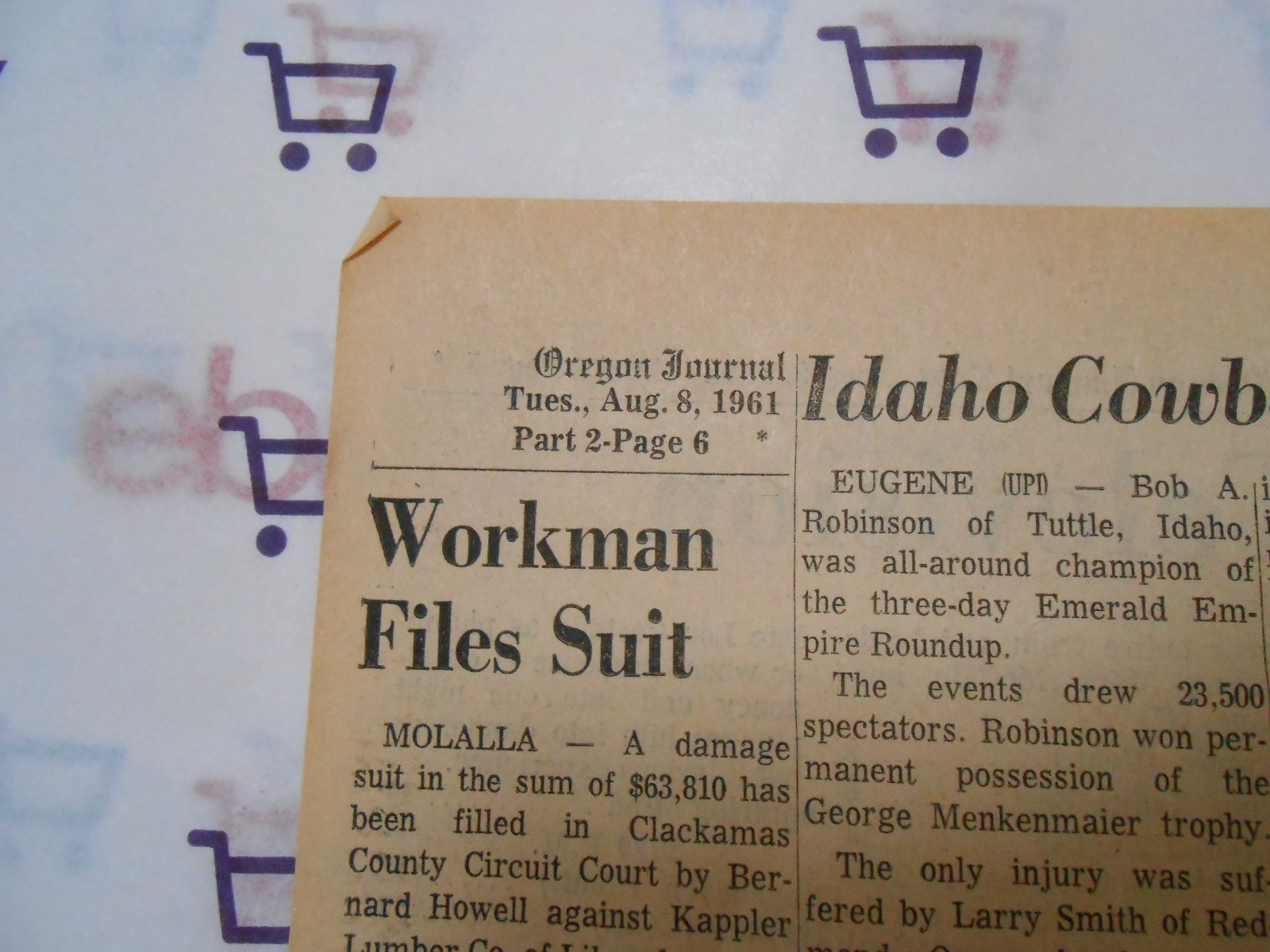 OREGON JOURNAL: MARLBORO CIGARETTES