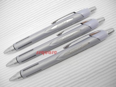 3 x Uni-Ball Jetstream SXN-250 0.7mm Retractable Oil Based Ballpoint Pen, Silver