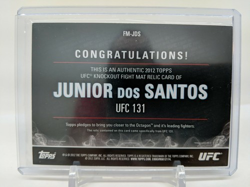 Junior Dos Santos UFC Topps 2012 Knockout Fight Mat Relic 005/288