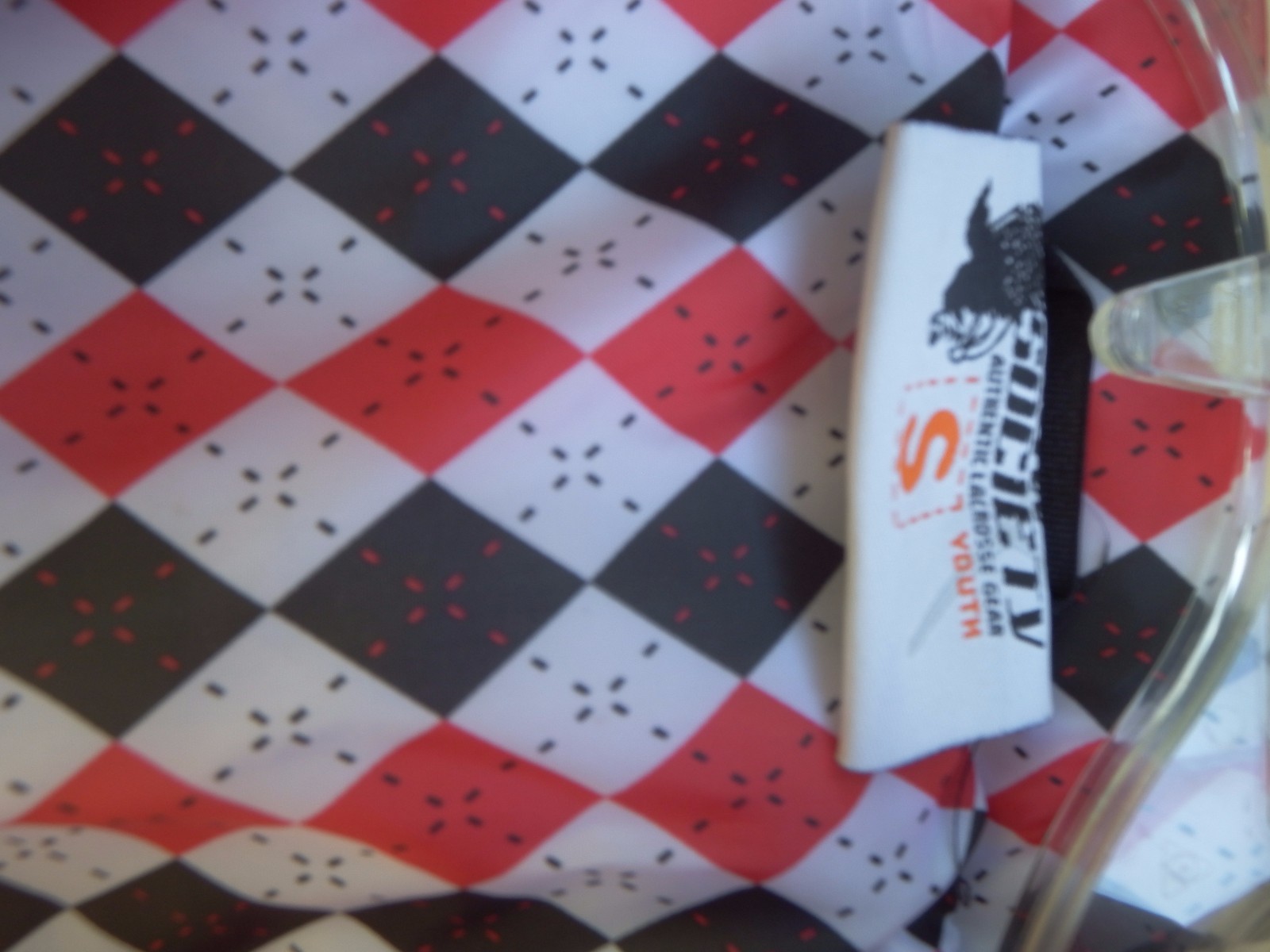 Flow Society Youth XL X-Large Argyle Puffer Vest Insulat Lacrosse Gear Red Black