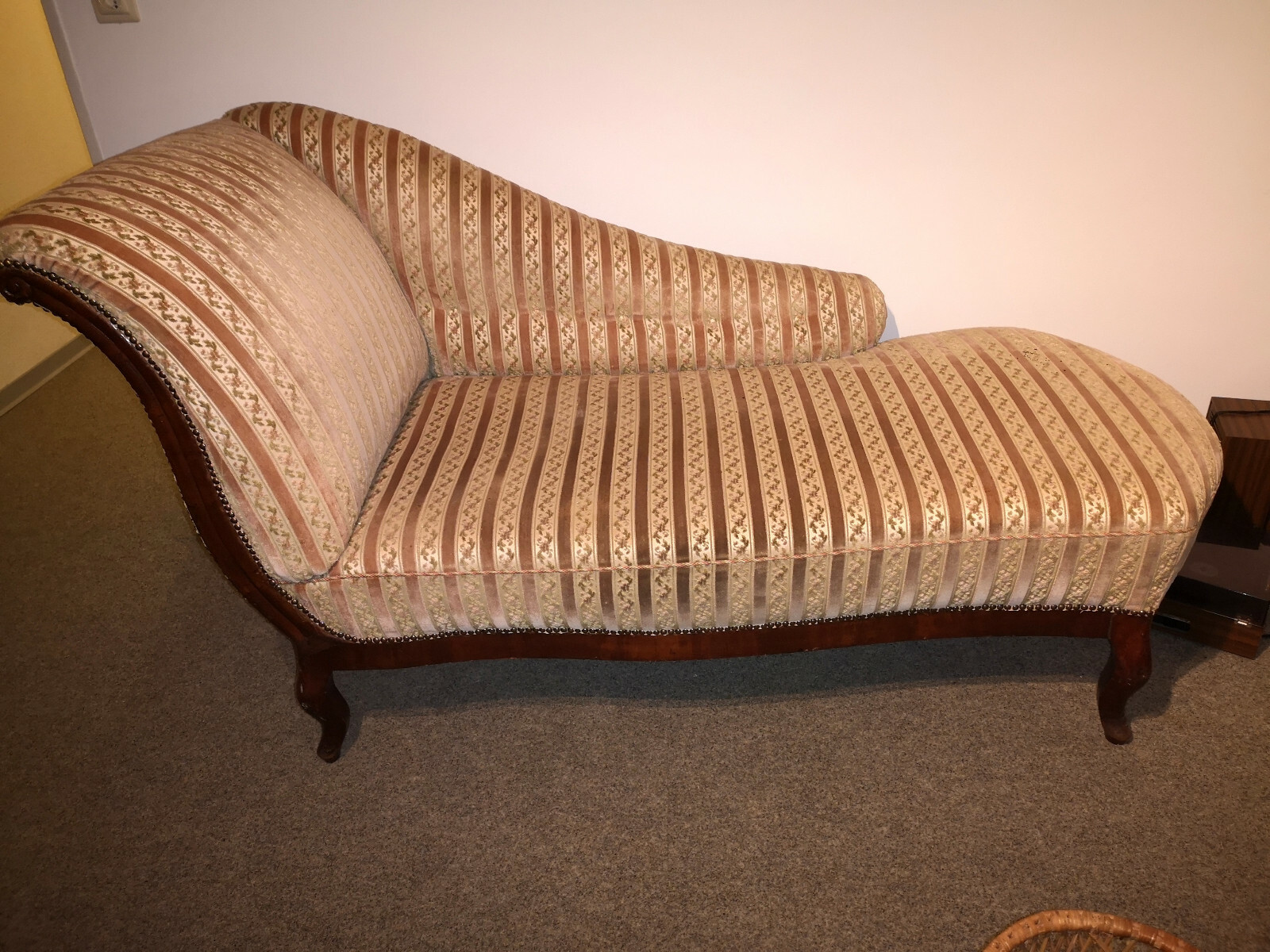 Recamiere antik Chaiselongue Liege um 1870 Louis Philippe