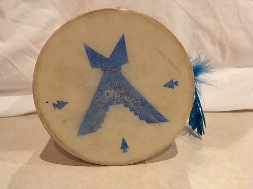 Tom Tom Vintage Kids Drum Indian Pictures Theme White TeePee JH