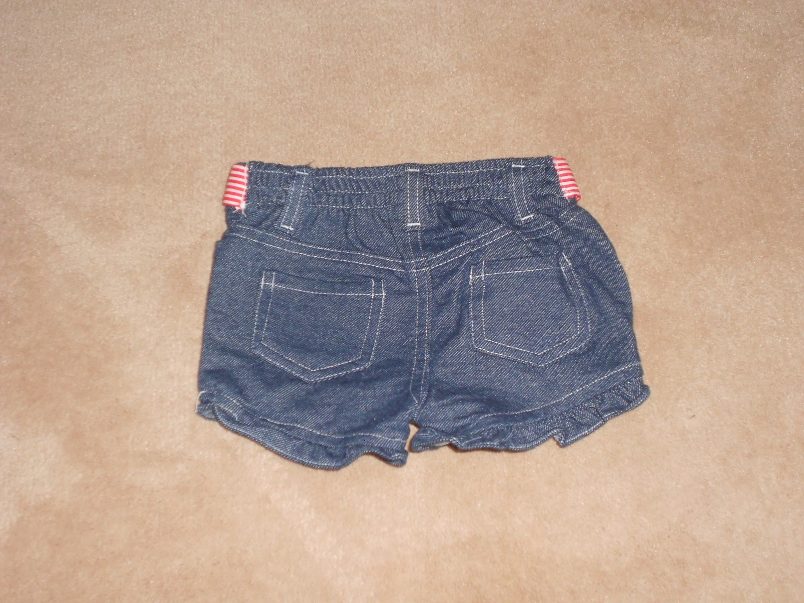 NEW, BABY GIRL SOFT DENIM SHORTS, SIZE 24 MONTHS