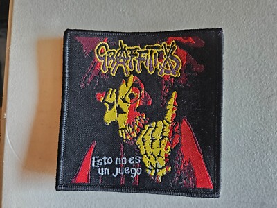 GRAFFITY, ESTO NO ES UN JUEGO, SEW ON BLACK BORDER WOVEN PATCH