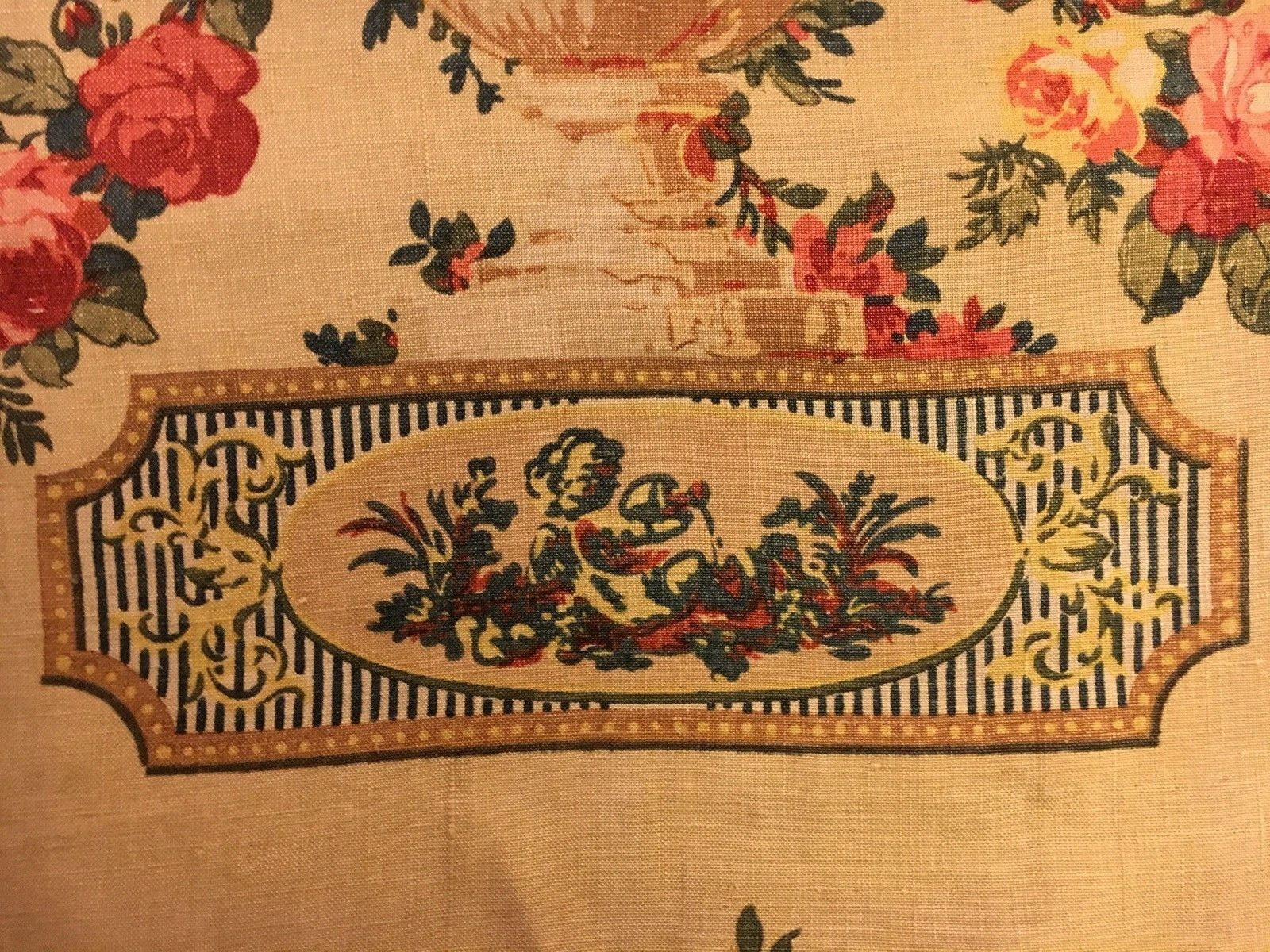Vintage Linen Fabric - 34” X 28”