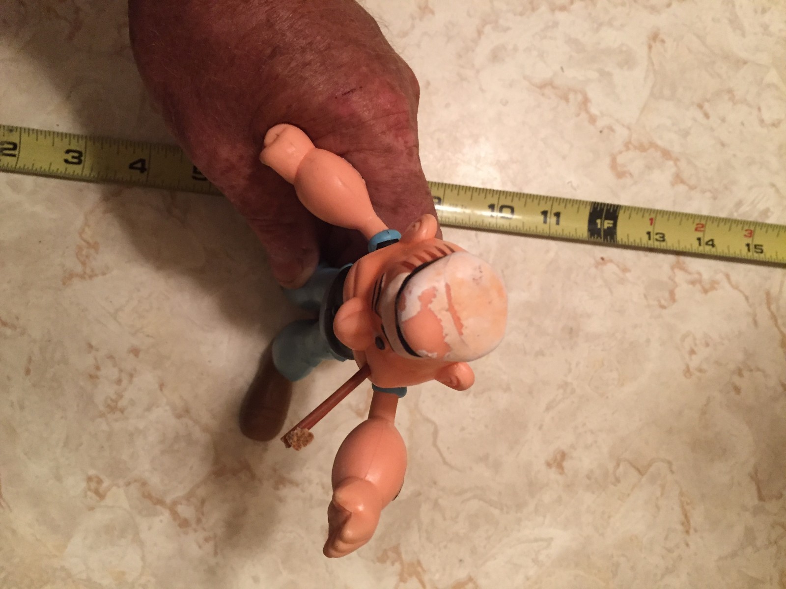 Vintage 1989 Jesco Rubber Bendable Popeye Cartoon Figure Toy King Features