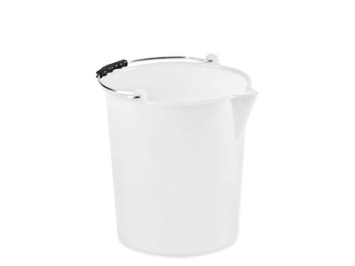 Stefanplast White 9 Liters Polyethylene Bucket With Edge