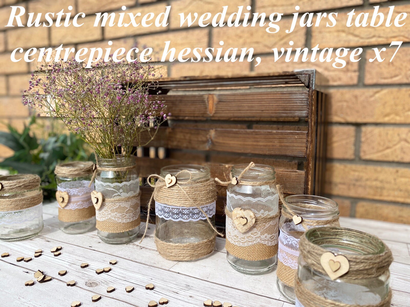 Rustic Hessian Jar Rustic Hessian Jar