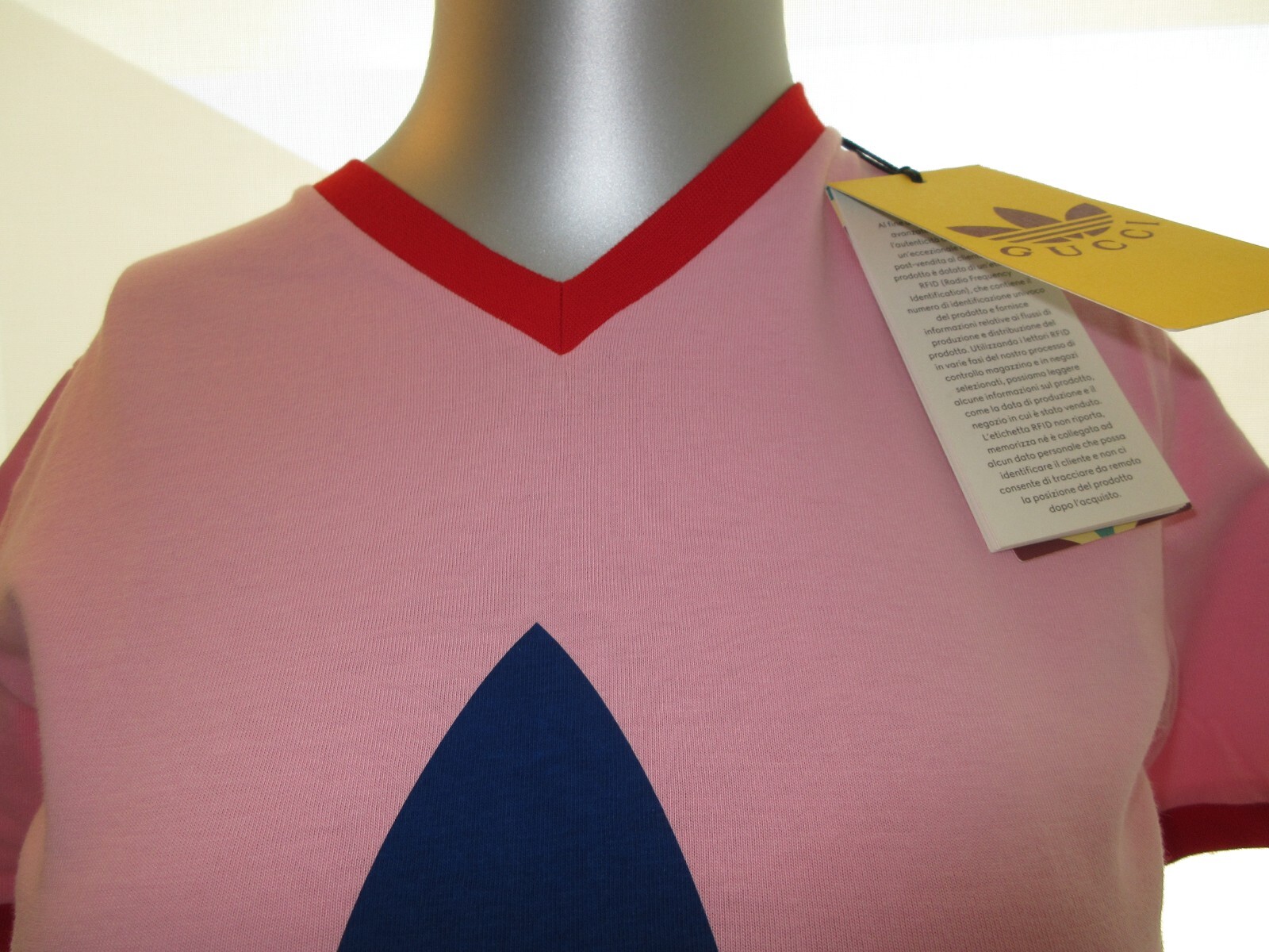 Pre-owned Gucci X Adidas Cropped Pink T-shirt Women's Size Xxs Authentic 693637