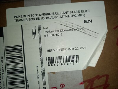 10x Sealed BRILLIANT STARS Elite Trainer Box (FULL CASE) Pokemon Cards