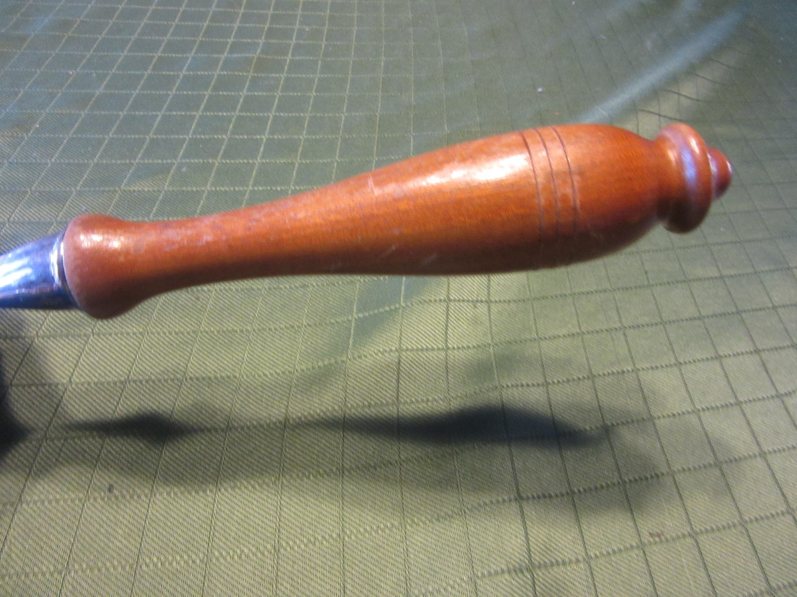 Vintage W SB Silver Plated Offering Plate? With Wood Handle