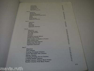 Vintage COMPUTING Wordperfect 5.1 Text & Exercises Donna Finlayson BOOK