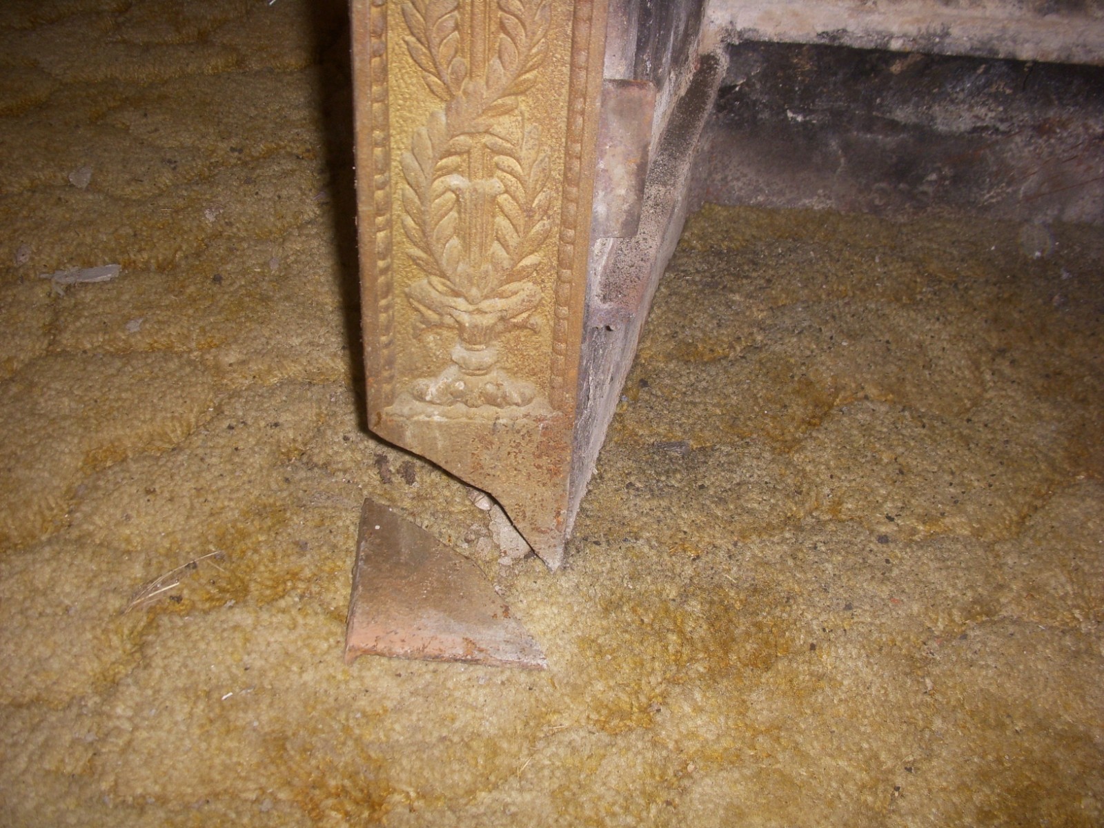 antique monarch fireplace insert / antique ornate fireplace PatD 1892