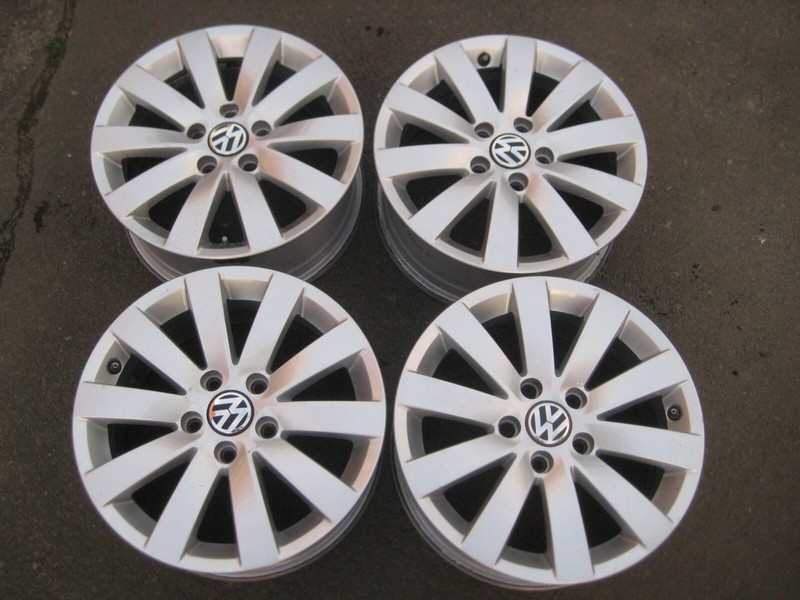 Satz Alufelgen Origi.Vw 6,5jx16 H2 Et42 Lk 5x112x57 Teil:3aa601025j Mit Rdks