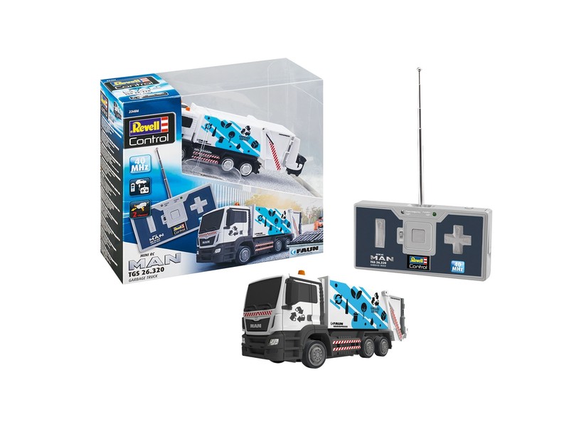 Revell - Mini Camion Poubelle TéLéCommandé – Man Tgs 26.320 -  - Rev23486