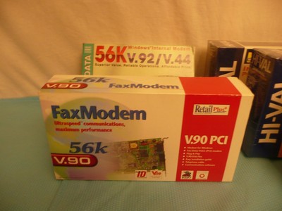 Lot of 5 56K V.92 & V.90 PCI DATA/FAX MODEMS Hi-Val Retail Plus Best Data Brands