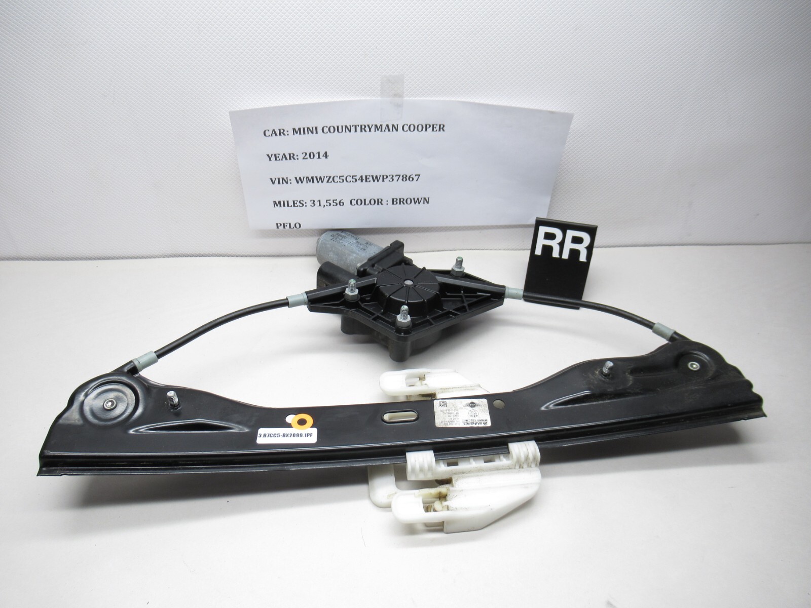 2011-2016 Mini Cooper Countryman Rear Right Window Regulator Motor M11849E00 OEM