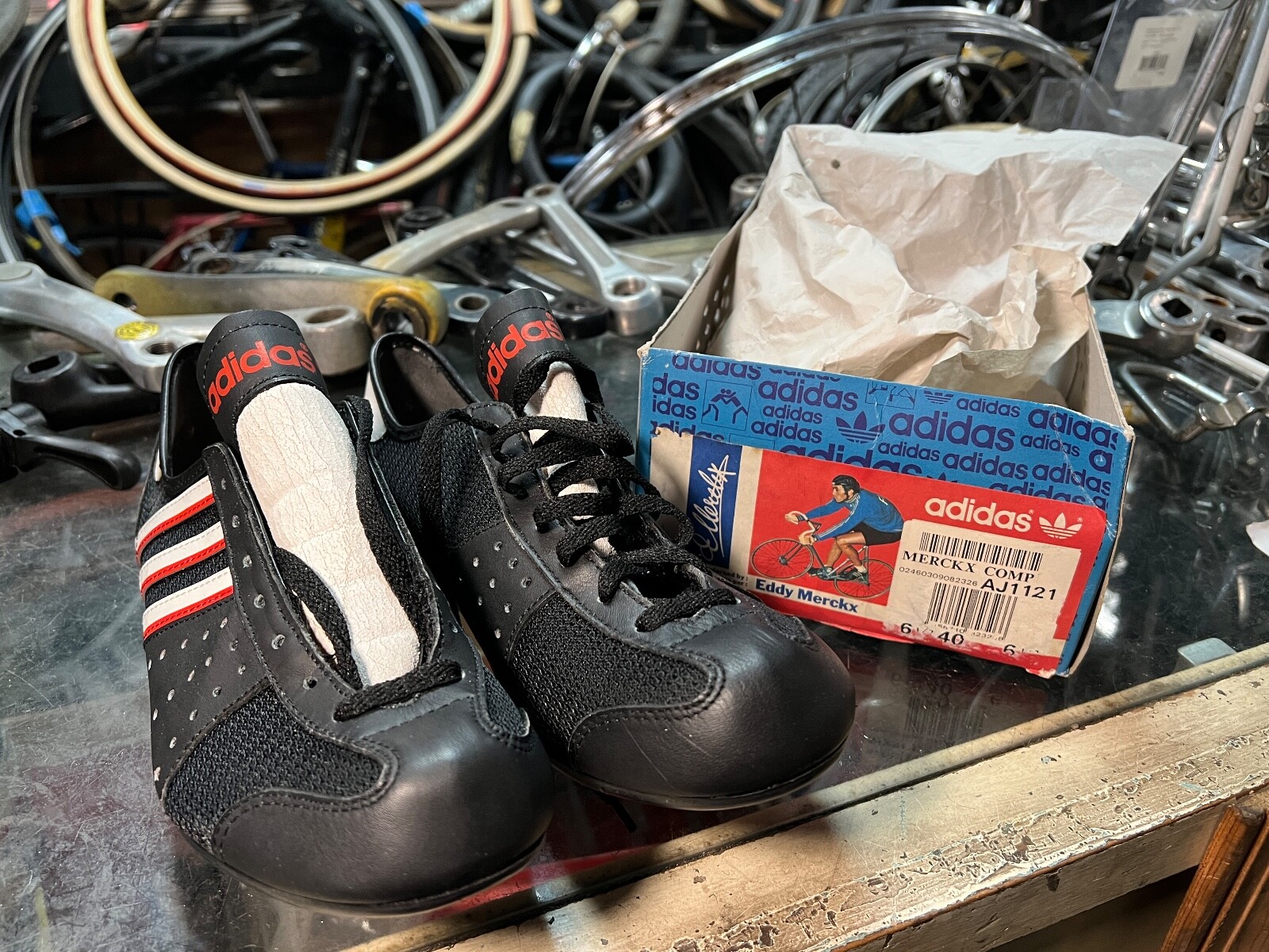 Vintage NOS ADIDAS Eddy Merckx Comp Classic Cycling Shoes, size 40 EU 6.5-7  US | eBay.de