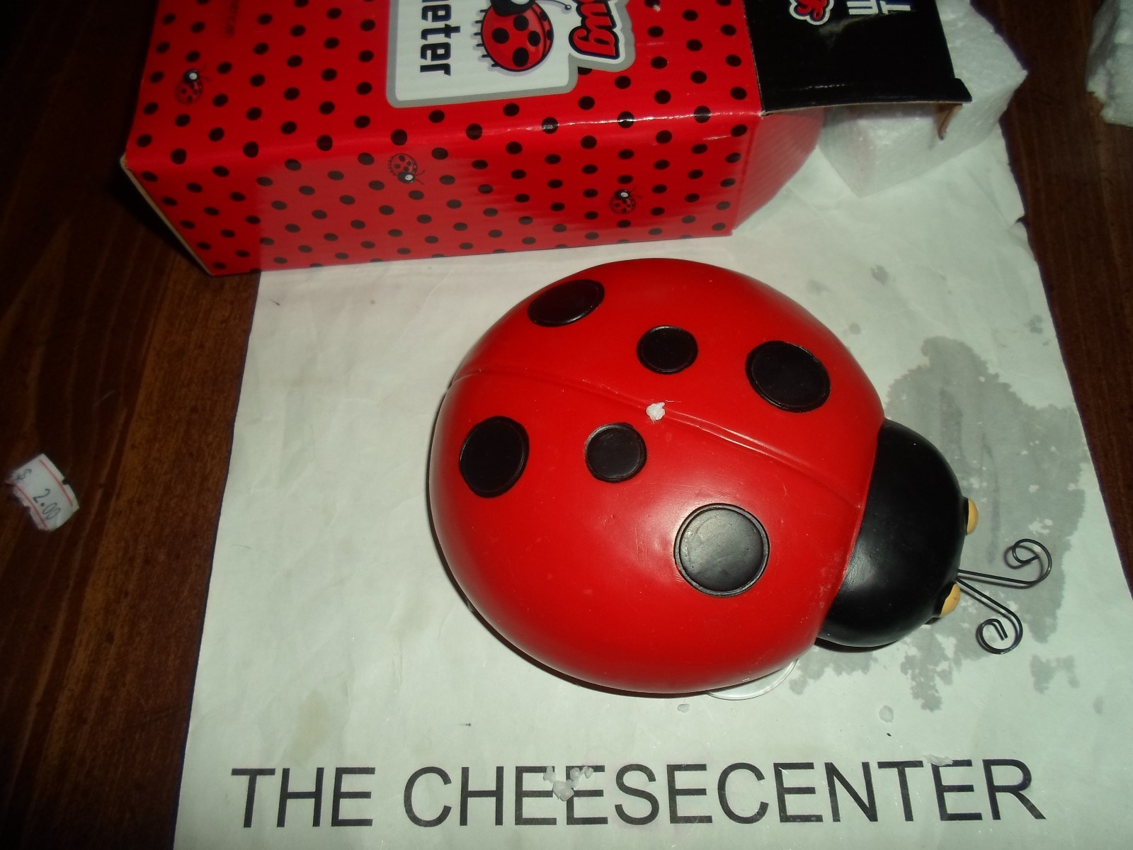 NEW LADY BUG WINDOW THERMOMETER GREAT GIFT