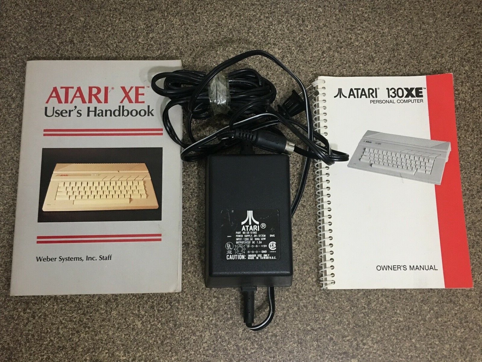 Atari 130XE Working System Manual Joystick Jr. Pac-Man 800 Vintage Computer Lot