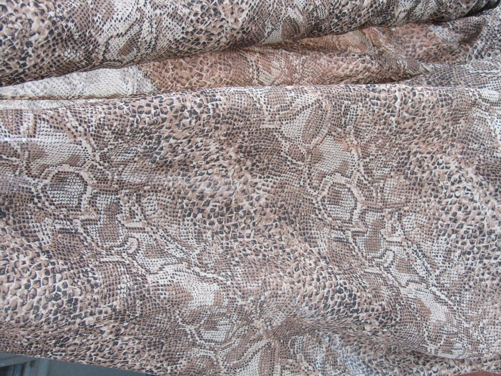 Brown Reptile Snake Skin Print Fabric -  64