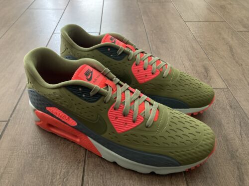 Nike Air Max 90 Ultra BR Olive Green Fire Red 725222 300 Sz Nike Air Max 90 Ultra BR Olive Green Fire Red 725222 300 Sz