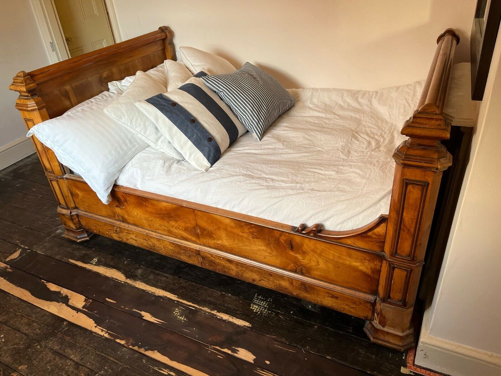 Buy ORNATE ANTIQUE SMALL DOUBLE BED AND FRAME