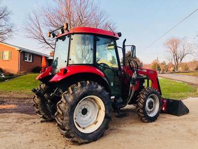 CASE 4X4 X 70 LOADER TRACTOR LOADER FULL CAB RUBBER TIRE BOB CAT NICE  SNOW PLOW