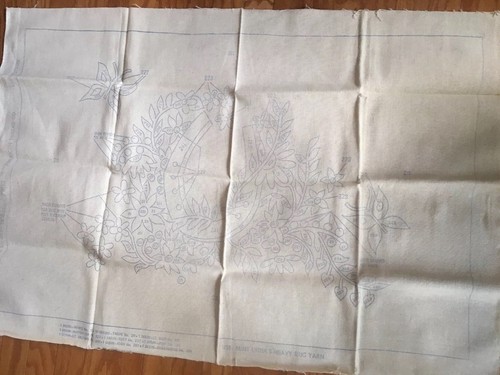 VTG Aunt Lydias Horse Shoe Punch Needle Rug Wall Hanging  No. 613 Canvas Kit